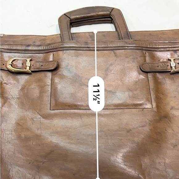 C&C Vintage Leather Briefcase attached brown - Picture 10 of 12
